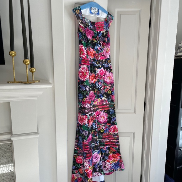 Tadashi Shoji Floral Gown, XS - Picture 1 of 3